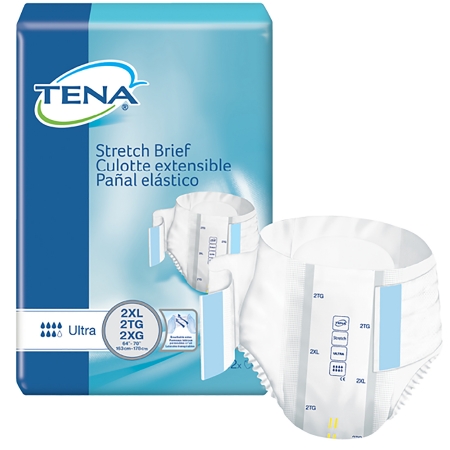 Unisex Adult Incontinence Brief TENA® Stretch™ Ultra 2X-Large Disposable  Heavy Absorbency 794218 – 61390 794218 – 61390 - CoreMedSupply