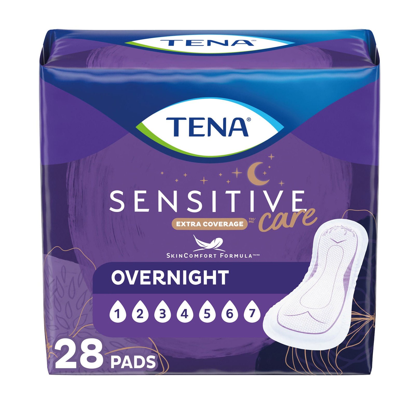 Bladder Control Pad TENA® Intimates™ Overnight 16 Inch Length Heavy Absorbency Dry-Fast Core™ One Size Fits Most Adult Female Disposable 1009261 - 54282 1009261 – 54282 - Image 2