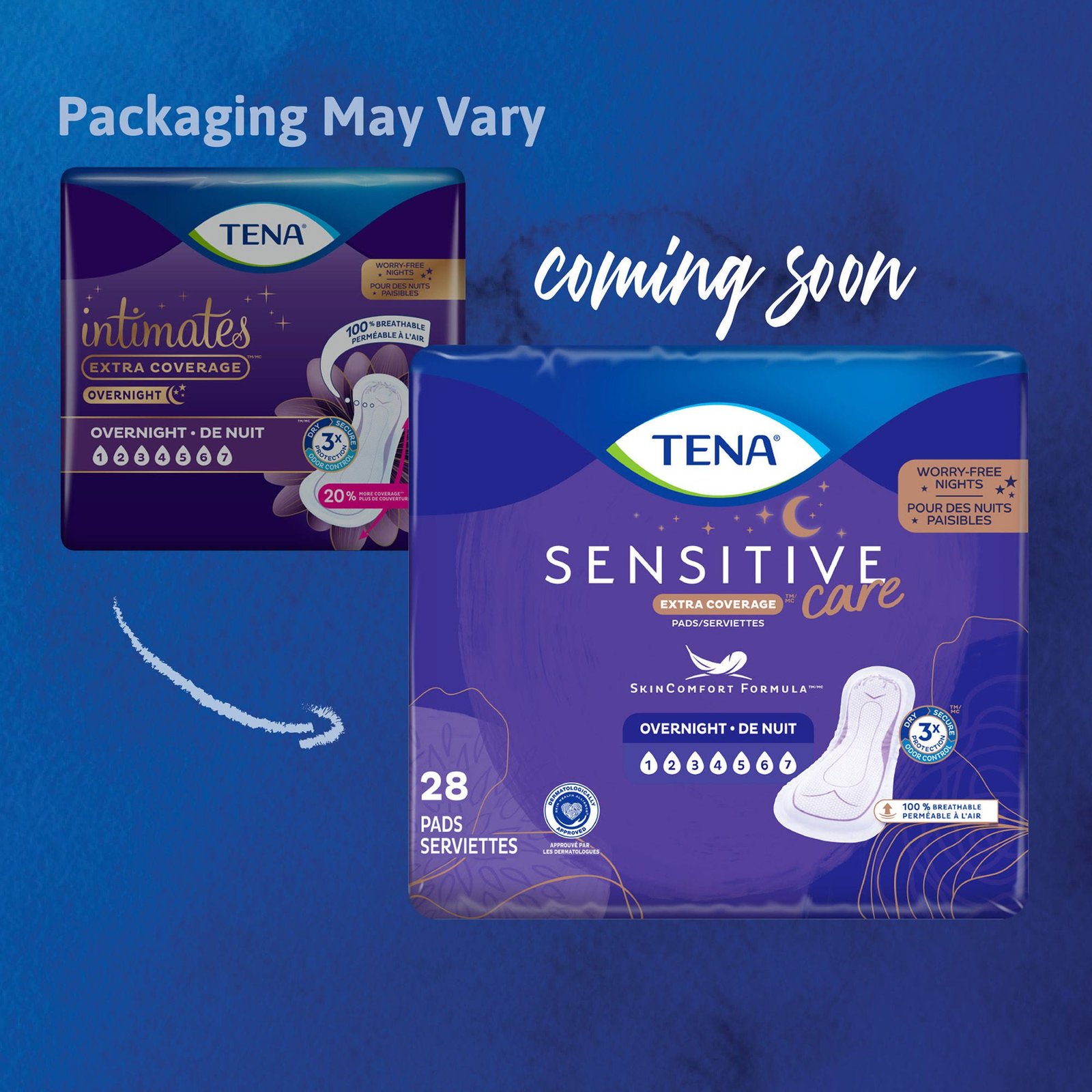 Bladder Control Pad TENA® Intimates™ Overnight 16 Inch Length Heavy Absorbency Dry-Fast Core™ One Size Fits Most Adult Female Disposable 1009261 - 54282 1009261 – 54282 - Image 3
