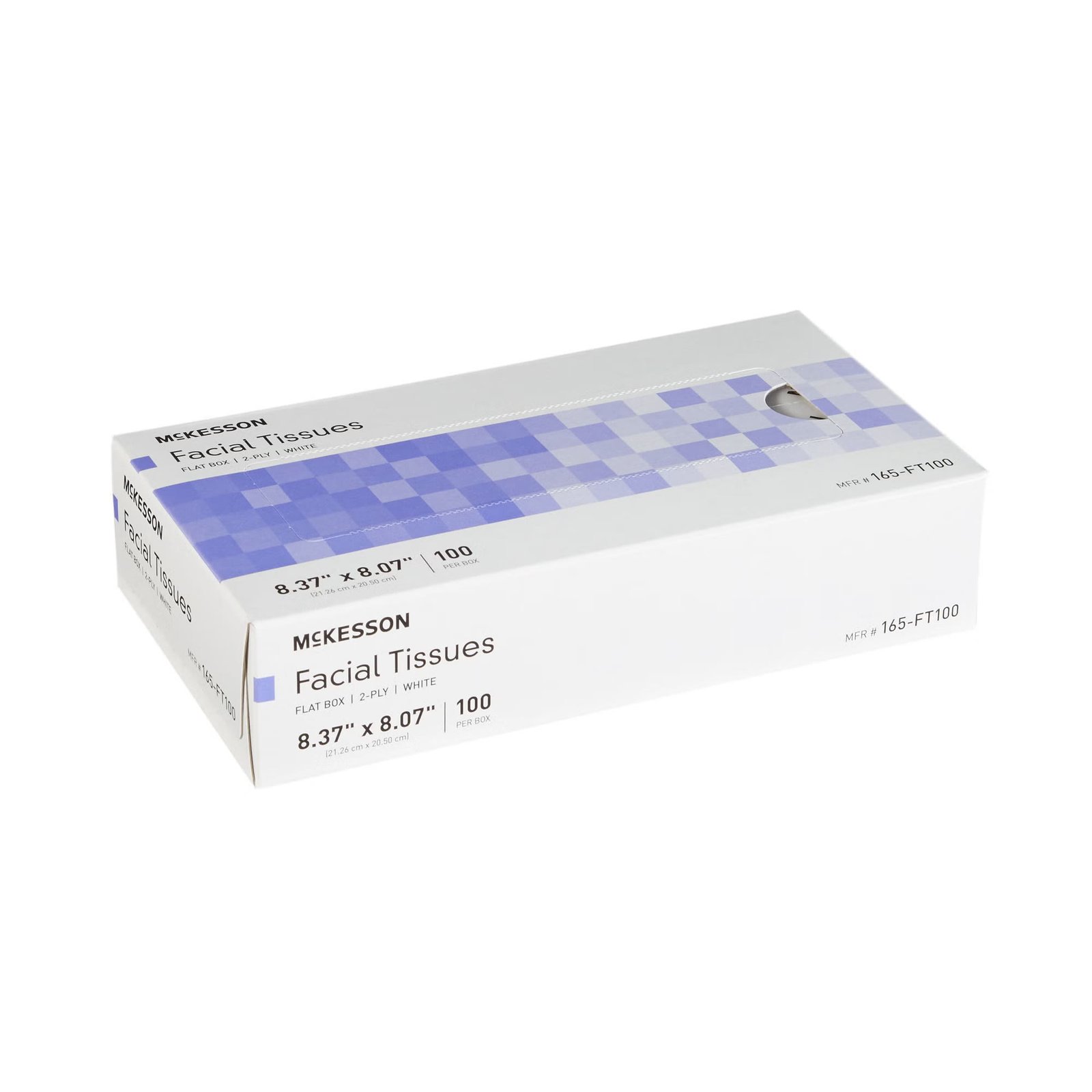 McKesson Facial Tissue White 8.37 X 8.07 Inch 100 Count 1040596 - 165-FT100 1040596 – 165-FT100 - Image 4