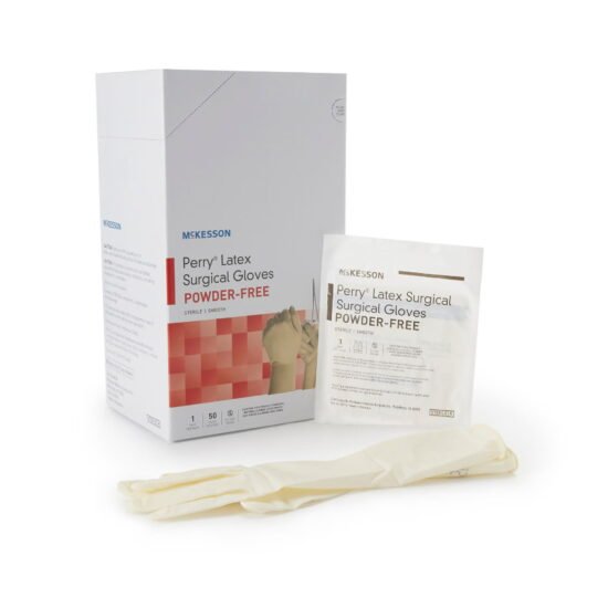 Surgical Glove McKesson Perry® Performance Plus Size 6.5 Sterile Pair Latex Extended Cuff Length Smooth Cream Not Chemo Approved 1044705 - 20-1065N 1044705 – 20-1065N