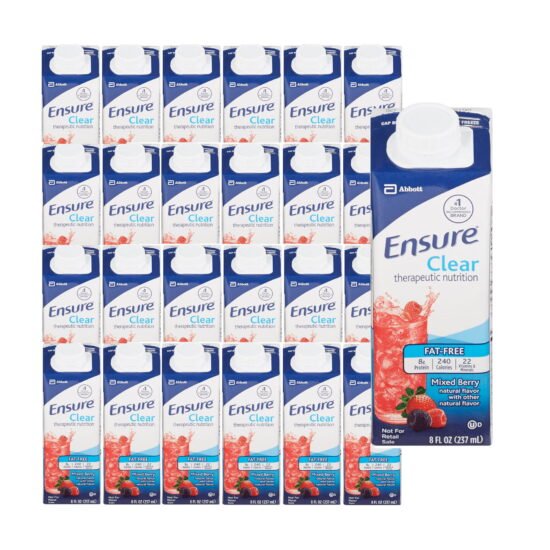 Oral Supplement Ensure® Clear Therapeutic Nutrition Mixed Berry Flavor Ready to Use 8 oz. Carton 1048228 - 64900 1048228 – 64900