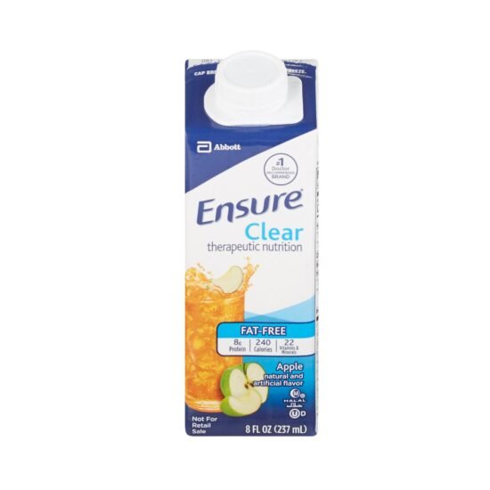 Oral Supplement Ensure® Clear Therapeutic Nutrition Apple Flavor Ready to Use 8 oz. Carton 1048229 - 64903 1048229 – 64903