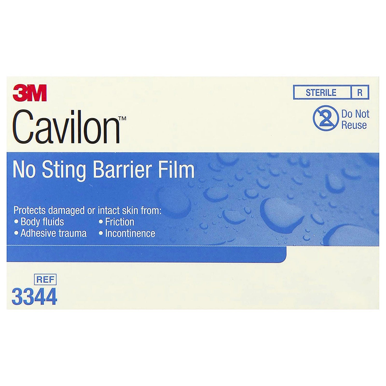 Skin Barrier Wipe 3M™ Cavilon™ No Sting 35 to 65% Strength Hexamethyldisiloxane / Isooctane / Acrylate Terpolymer / Polyphenylmethylsiloxane Individual Packet Sterile 1050201 - 3344 1050201 – 3344 - Image 2