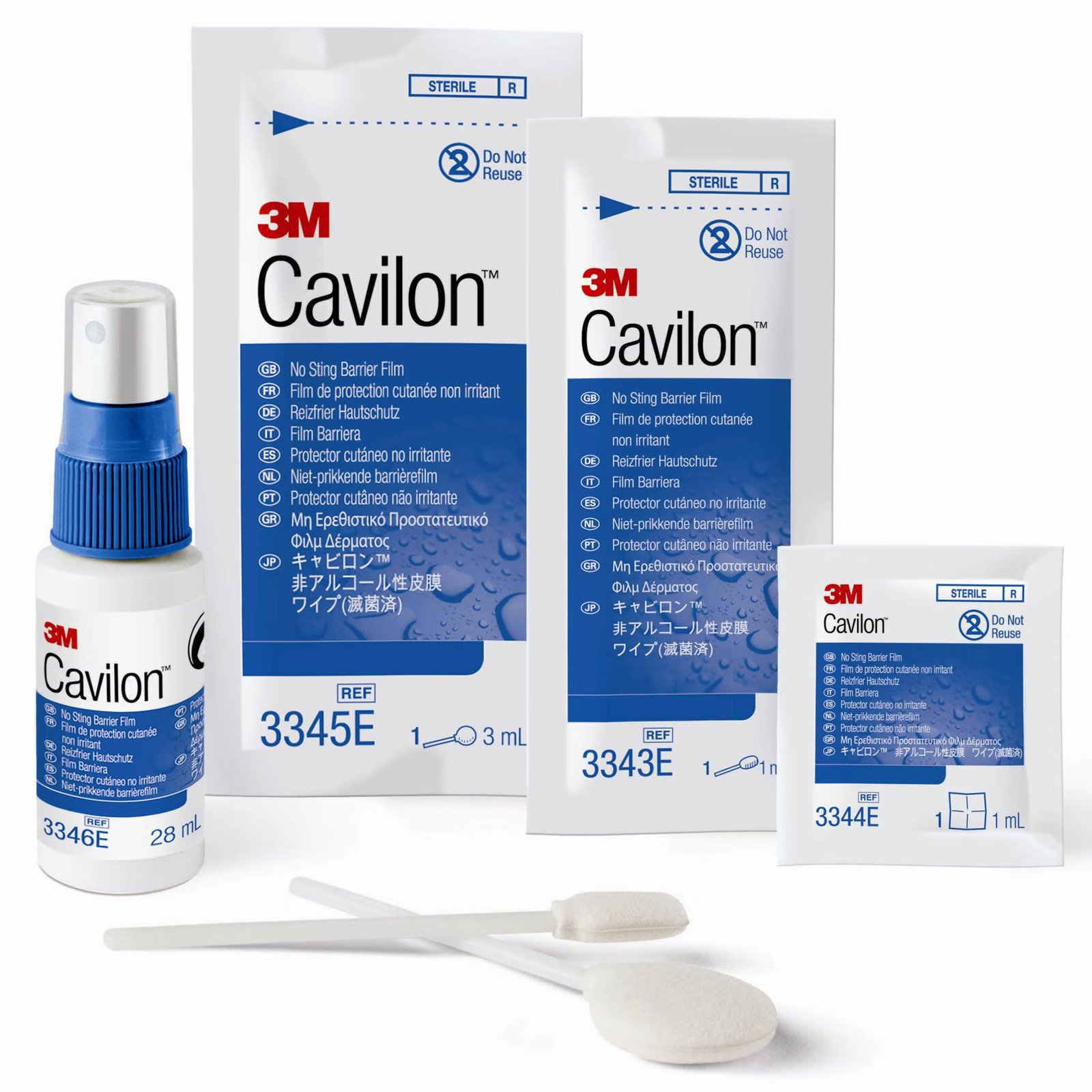 Skin Barrier Wipe 3M™ Cavilon™ No Sting 35 to 65% Strength Hexamethyldisiloxane / Isooctane / Acrylate Terpolymer / Polyphenylmethylsiloxane Individual Packet Sterile 1050201 - 3344 1050201 – 3344 - Image 3