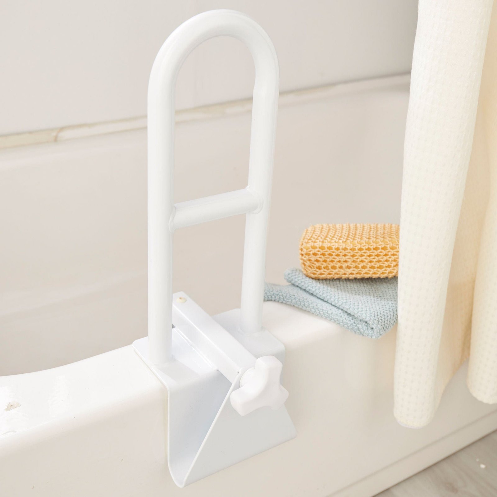 Bathtub Grab Bar McKesson White Steel 1065239 - 146-12036 1065239 – 146-12036 - Image 5