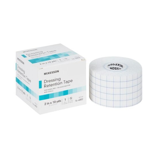 Dressing Retention Tape McKesson Nonwoven Fabric / Printed Release Paper 2 Inch X 10 Yard White NonSterile 1087971 - 16-4802 1087971 – 16-4802