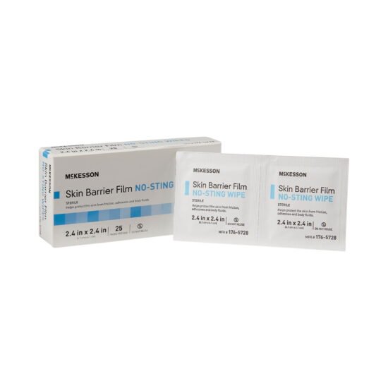 Skin Barrier Wipe McKesson No Sting 75 to 100% Strength Hexamethyldisiloxane Individual Packet Sterile 1088820 - 176-5728 1088820 – 176-5728
