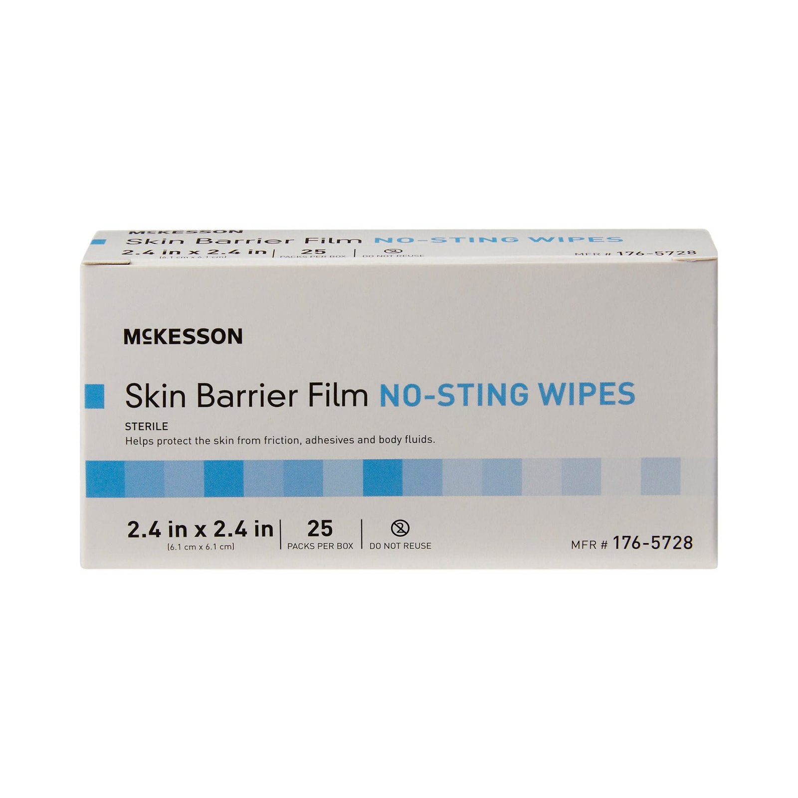 Skin Barrier Wipe McKesson No Sting 75 to 100% Strength Hexamethyldisiloxane Individual Packet Sterile 1088820 - 176-5728 1088820 – 176-5728 - Image 2