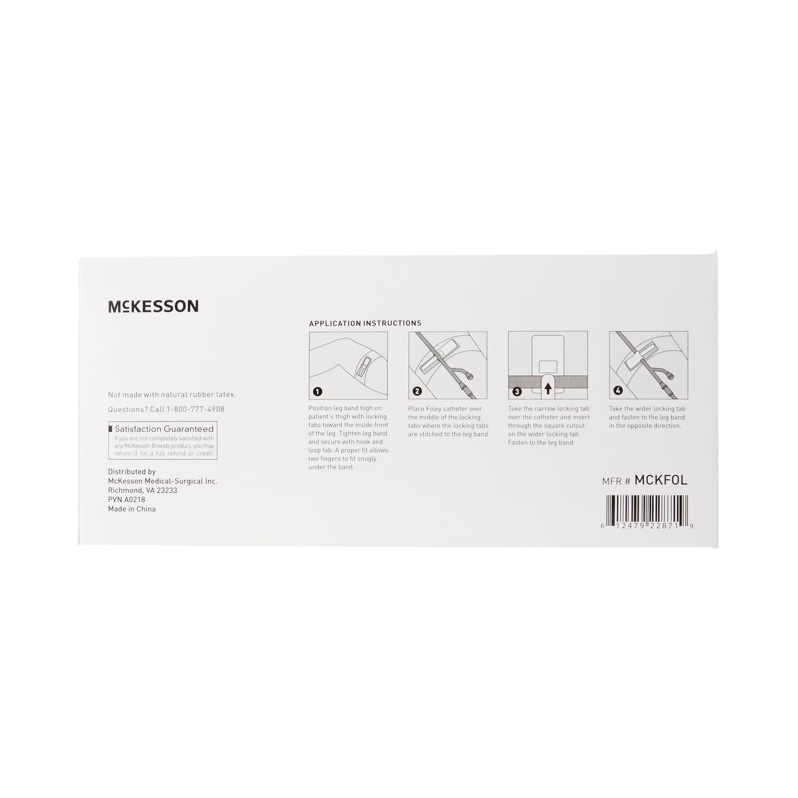 Leg Strap McKesson 2 X 24 Inch Length, Dual-Locking Tabs, Stretch Material, Hook and Loop Closure, Nonsterile 1107740 - MCKFOL 1107740 – MCKFOL - Image 2