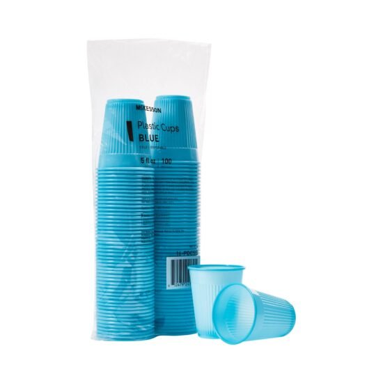 Drinking Cup McKesson 5 oz. Blue Polypropylene Disposable 1127768 - 16-PDC5B 1127768 – 16-PDC5B
