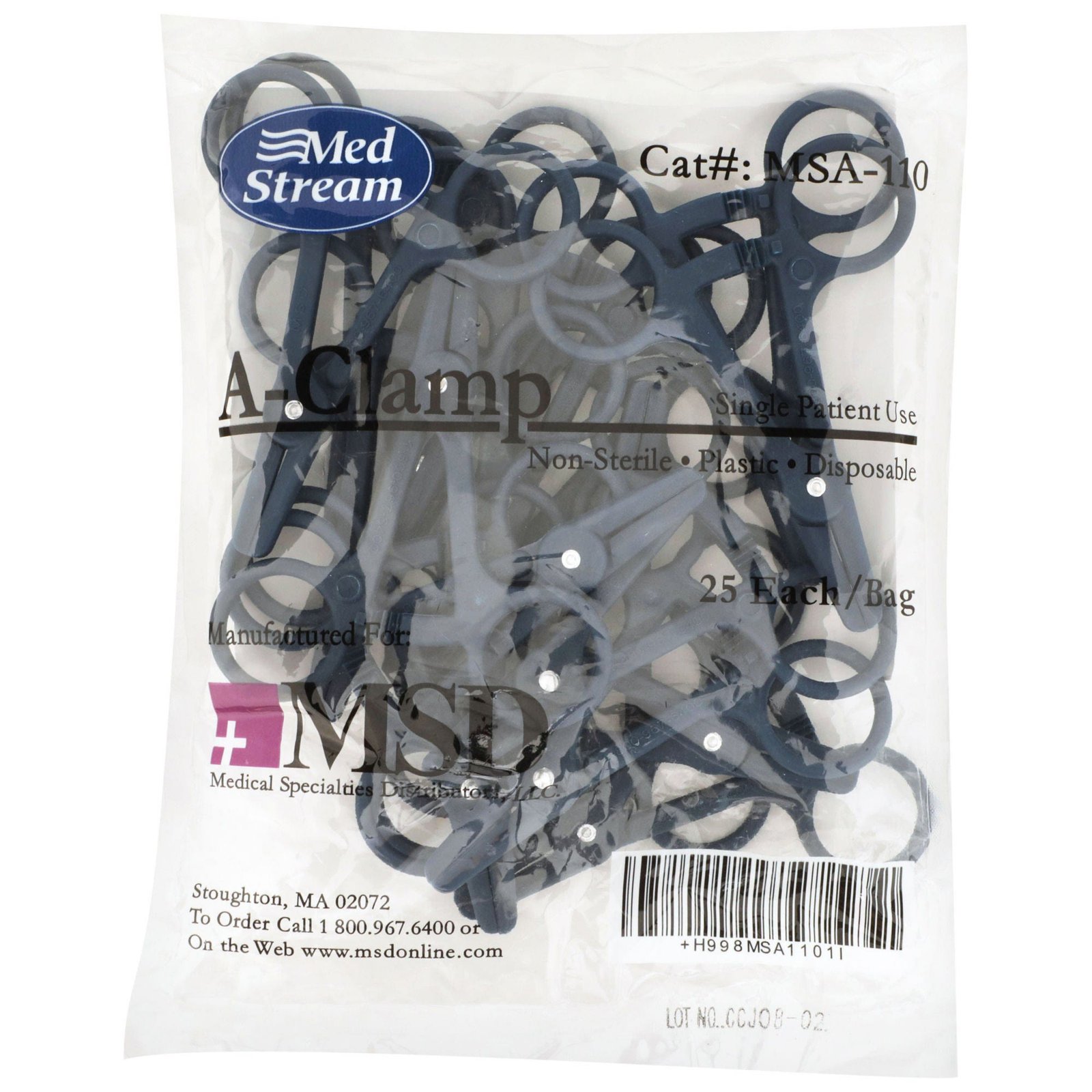Tubing Clamp McKesson 4-7/8 Inch Length Plastic 1139198 - MSA-110 1139198 – MSA-110 - Image 3