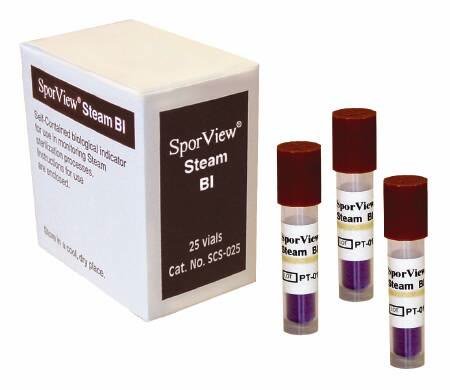 Sterilization Biological Indicator Vial SporView® Steam 24 Hour Processing Time 1221342 – SCS-025