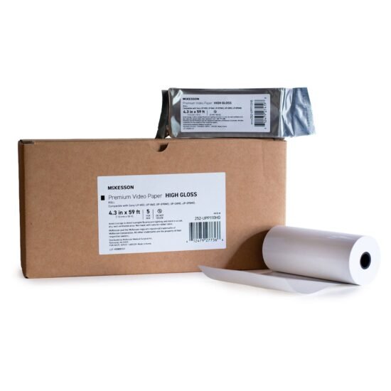 Ultrasound Video Paper McKesson Roll Black and White Without Grid 1283727 – 252-UPP110HG