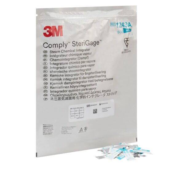 Comply™ SteriGage™ Sterilization Chemical Integrator Strip Steam 2 Inch 134499 - 1243A 134499 – 1243A