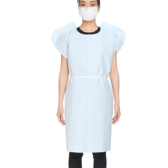 Patient Exam Gown McKesson One Size Fits Most Blue Disposable 145372 - 18-842 145372 – 18-842