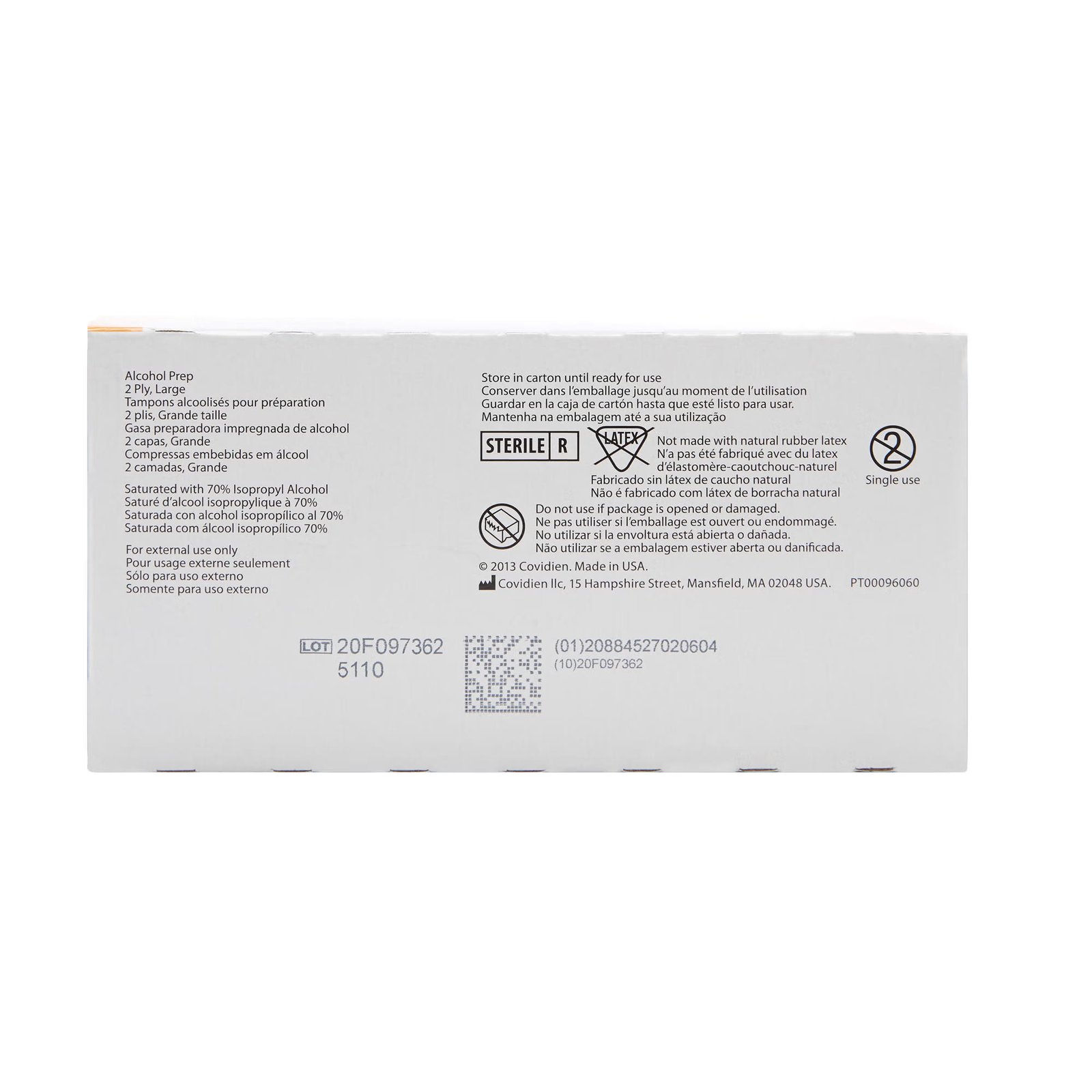 Alcohol Prep Pad Webcol™ 70% Strength Isopropyl Alcohol Individual Packet Large Sterile 188596 - 5110 188596 – 5110 - Image 5