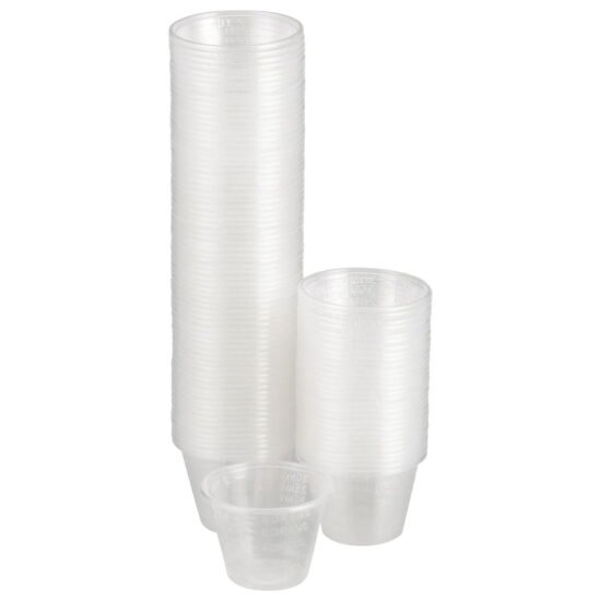 Graduated Medicine Cup McKesson 1 oz. Clear Plastic Disposable 188670 - 16-9505 188670 – 16-9505