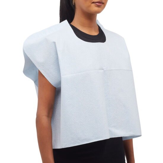 Exam Cape McKesson Blue Front / Back Opening Without Closure Unisex 201064 - 18-10857 201064 – 18-10857