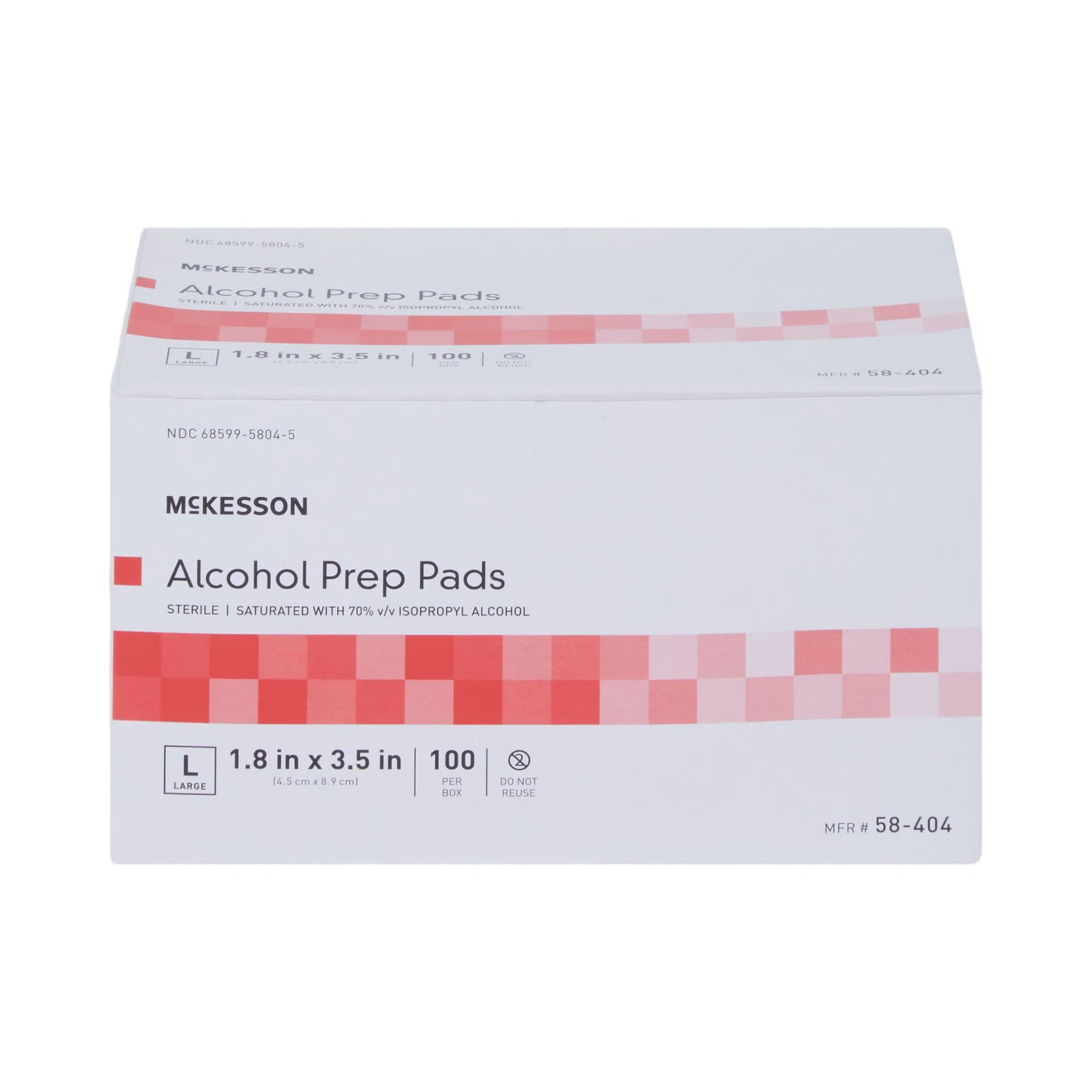 Alcohol Prep Pad McKesson 70% Strength Isopropyl Alcohol Individual Packet Large Sterile 225940 - 58-404 225940 – 58-404 - Image 4