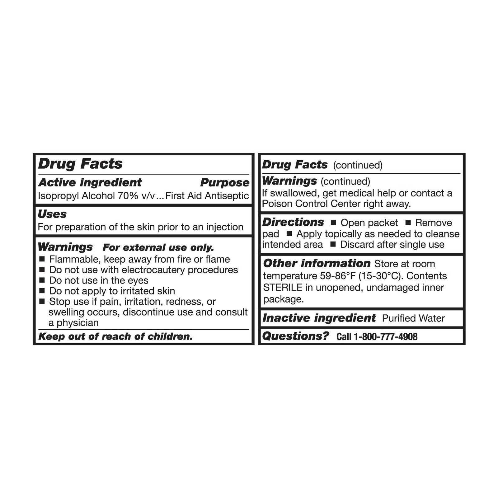 Alcohol Prep Pad McKesson 70% Strength Isopropyl Alcohol Individual Packet Large Sterile 225940 - 58-404 225940 – 58-404 - Image 5