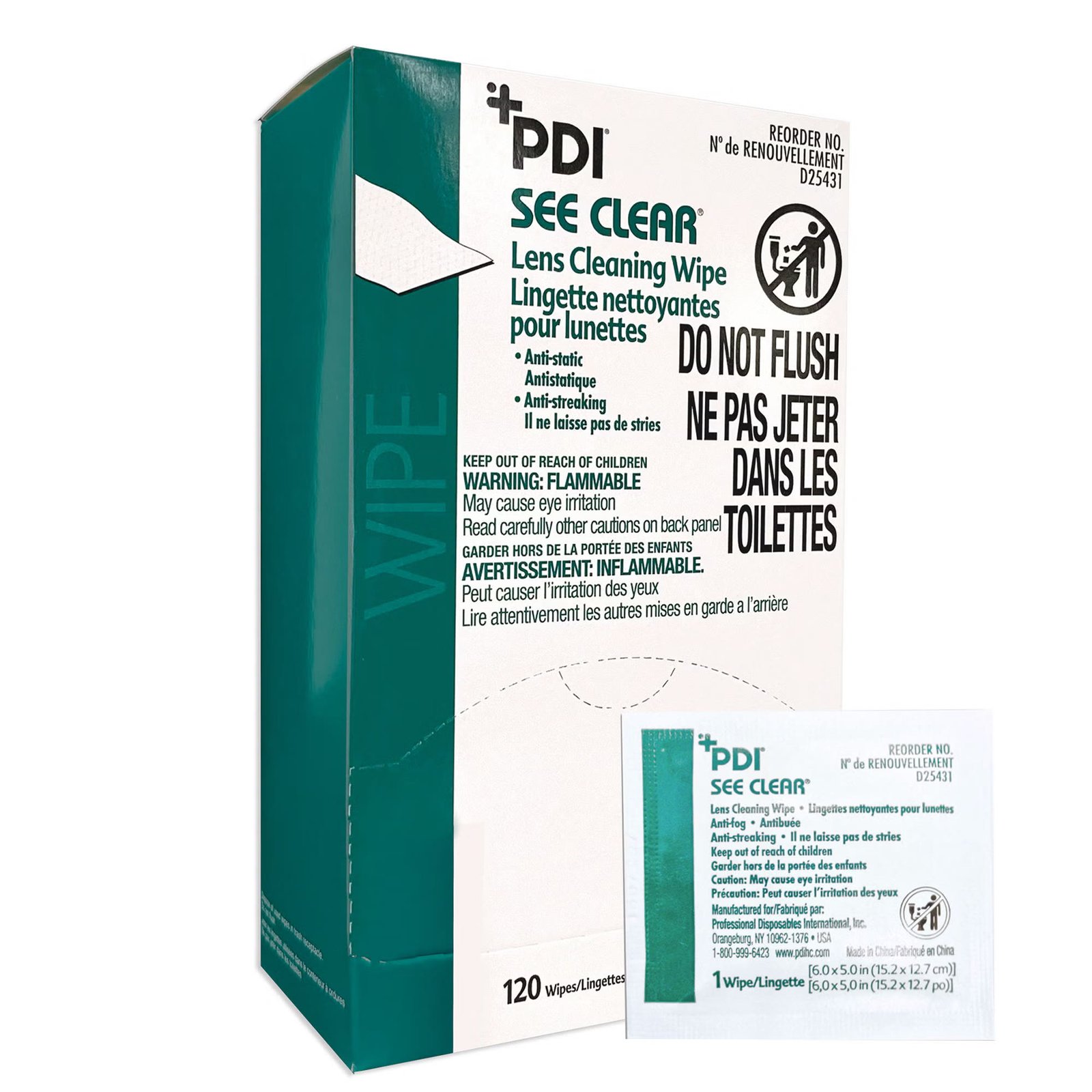 See Clear Lens Cleaning Wipe 286830 - D25431 286830 – D25431