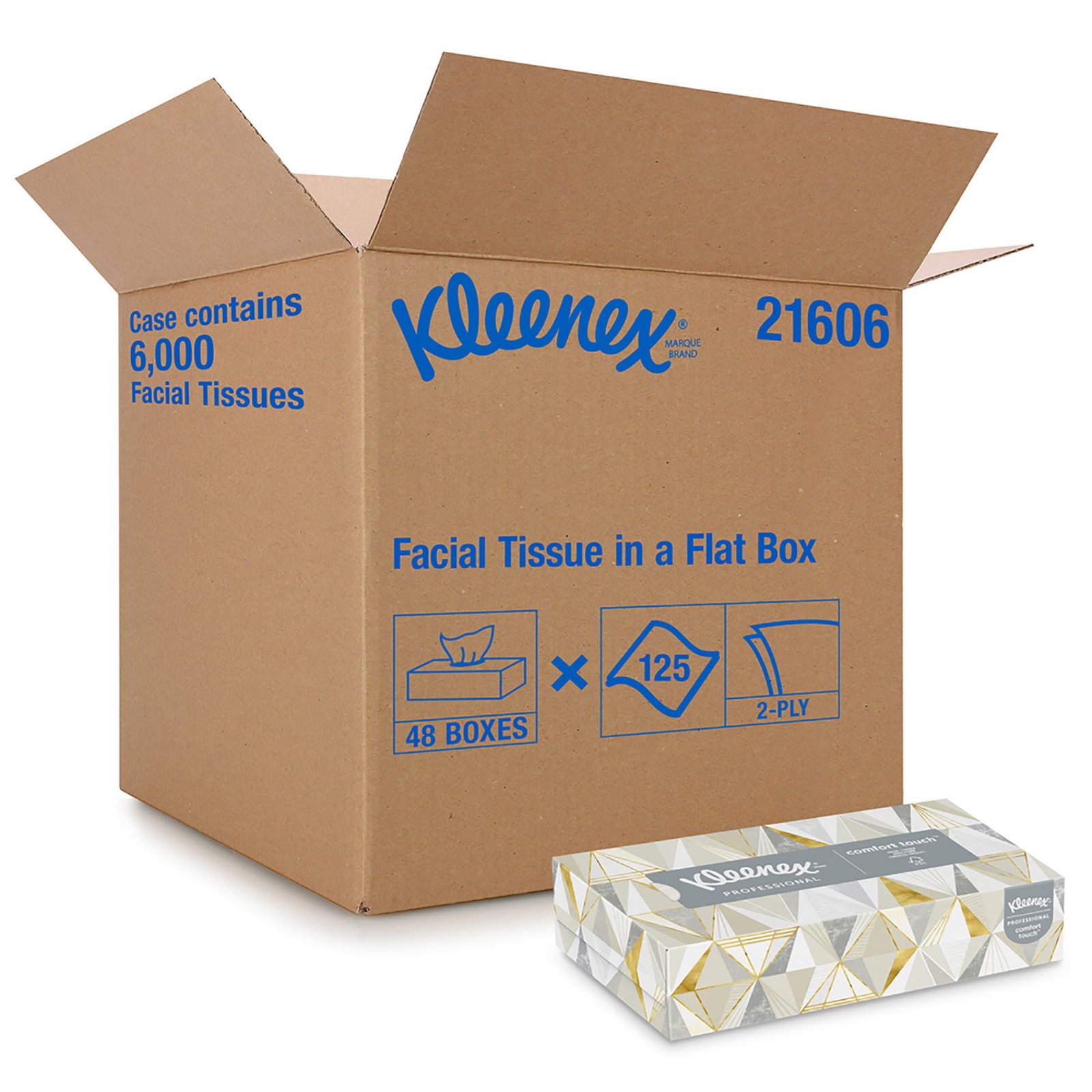 Kleenex® Facial Tissue White 8 X 8-2/5 Inch 125 Count 330644 - 21606 330644 – 21606 - Image 2