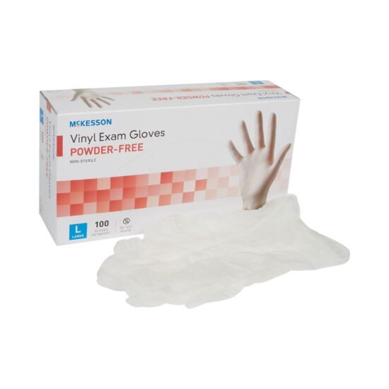 Exam Glove McKesson Large NonSterile Vinyl Standard Cuff Length Smooth Clear Not Chemo Approved 354440 - 14-118 354440 – 14-118