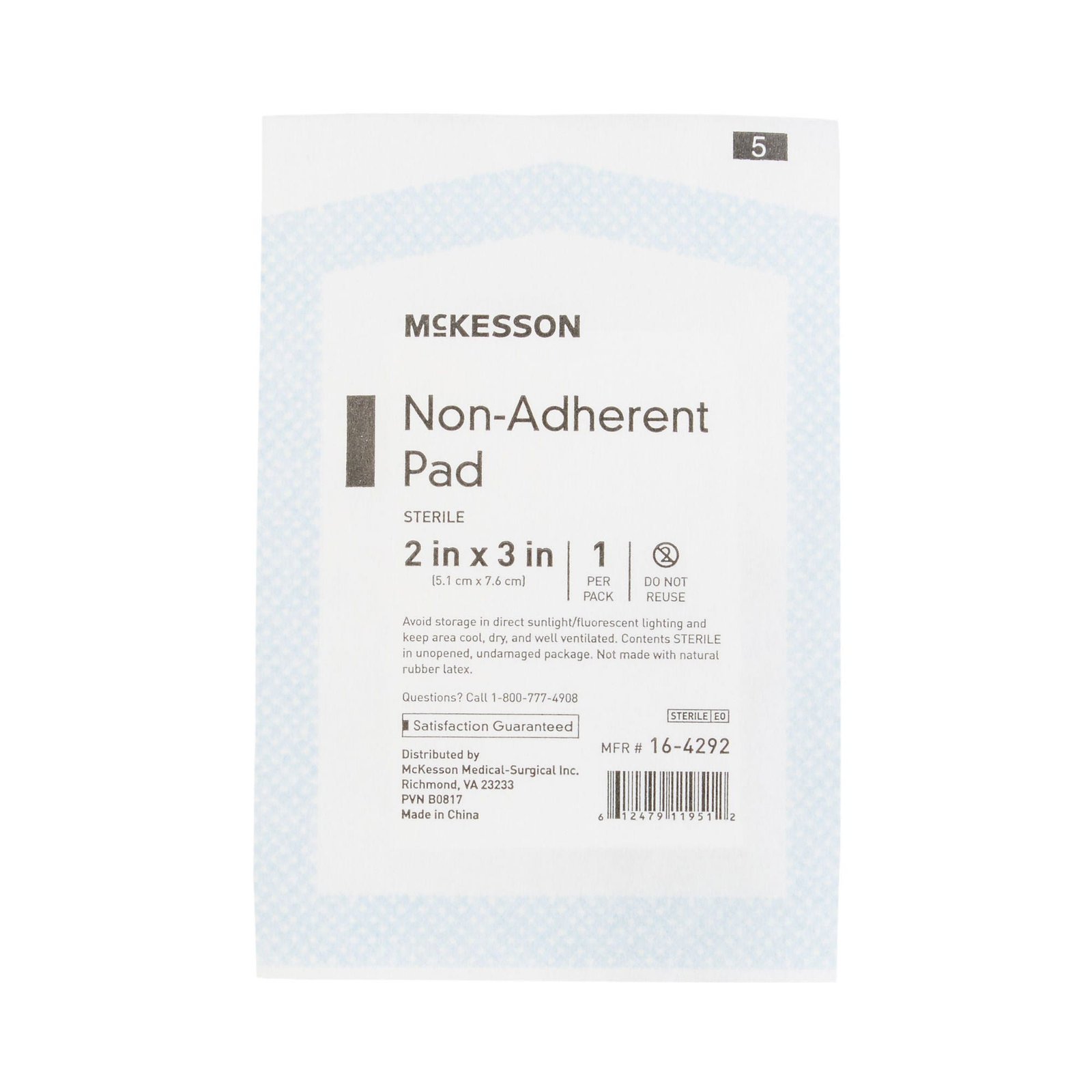 Non-Adherent Dressing McKesson Nylon / Polyester 2 X 3 Inch Sterile 373768 - 16-4292 373768 – 16-4292 - Image 3