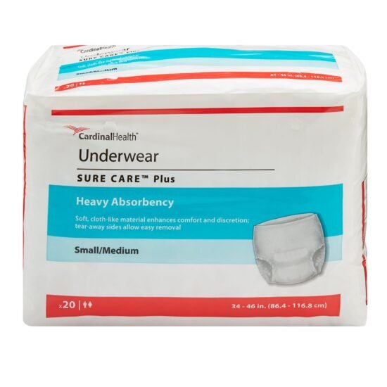 Unisex Adult Absorbent Underwear Sure Care™ Plus Pull On with Tear Away Seams Small / Medium Disposable Heavy Absorbency 409347 - 1605 409347 – 1605
