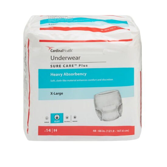 Unisex Adult Absorbent Underwear Sure Care™ Plus Pull On with Tear Away Seams X-Large Disposable Heavy Absorbency 439577 - 1625 439577 – 1625