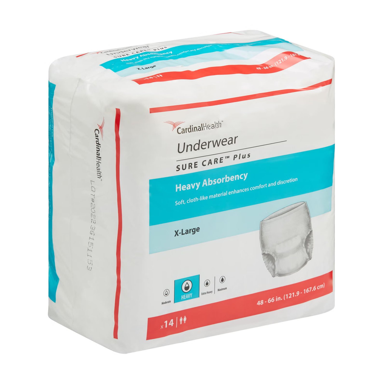 Unisex Adult Absorbent Underwear Sure Care™ Plus Pull On with Tear Away Seams X-Large Disposable Heavy Absorbency 439577 - 1625 439577 – 1625 - Image 2