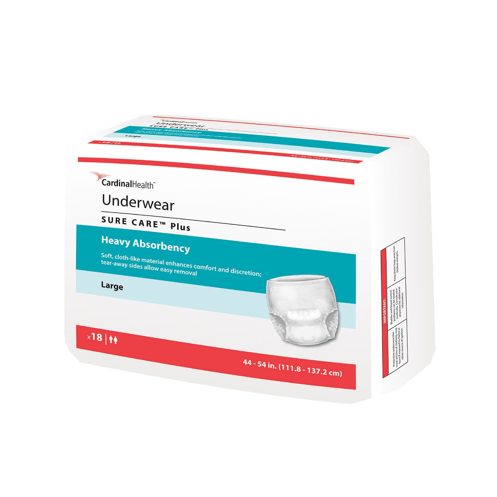 Unisex Adult Absorbent Underwear Sure Care™ Plus Pull On with Tear Away Seams X-Large Disposable Heavy Absorbency 439577 - 1625 439577 – 1625 - Image 3