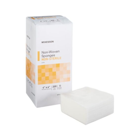Nonwoven Sponge McKesson Polyester / Rayon 4-Ply 4 X 4 Inch Square NonSterile 446036 - 94442000 446036 – 94442000