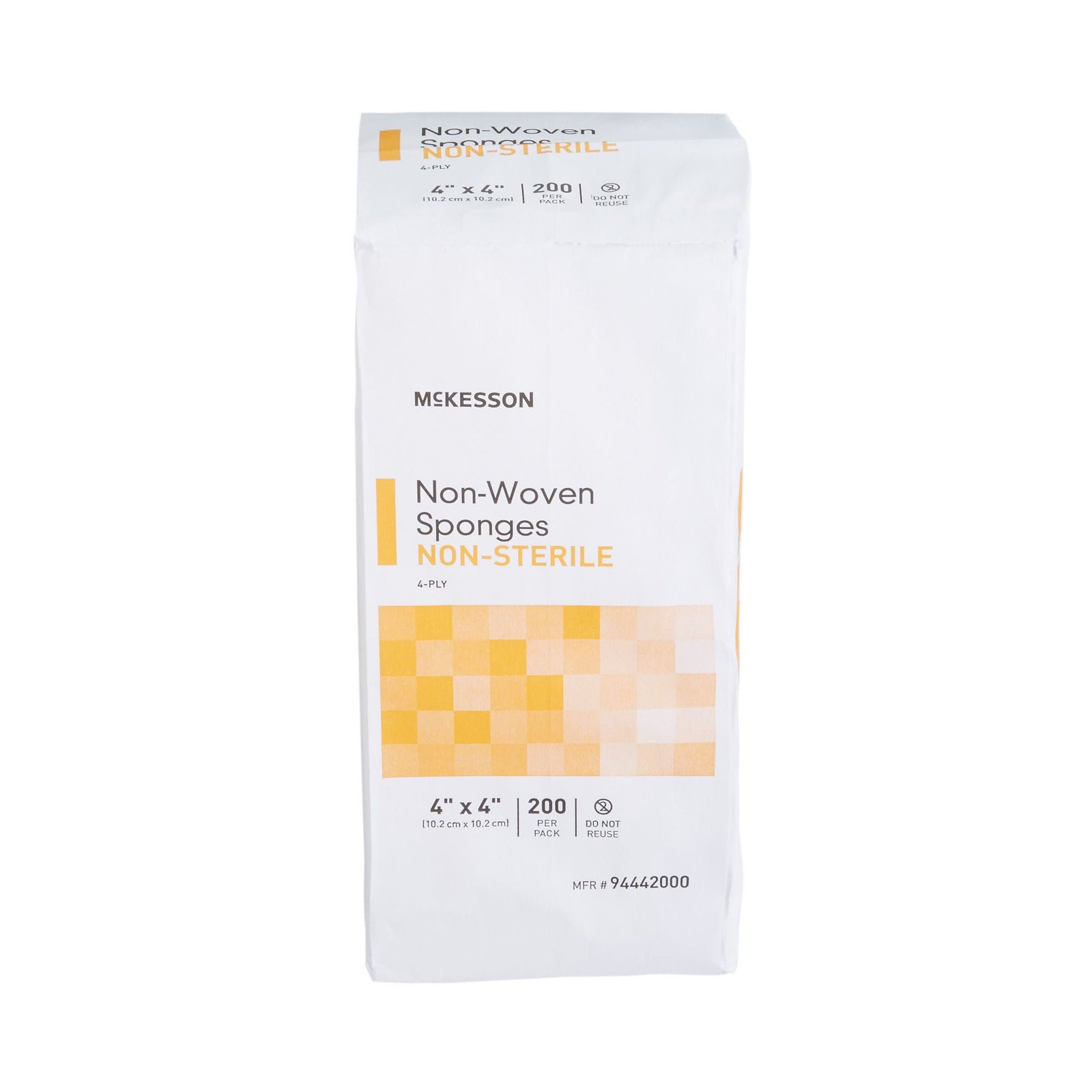 Nonwoven Sponge McKesson Polyester / Rayon 4-Ply 4 X 4 Inch Square NonSterile 446036 - 94442000 446036 – 94442000 - Image 3
