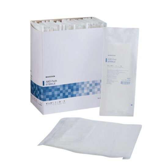Abdominal Pad McKesson Nonwoven Cellulose 8 X 10 Inch Rectangle Sterile 446059 - 16-4254 446059 – 16-4254