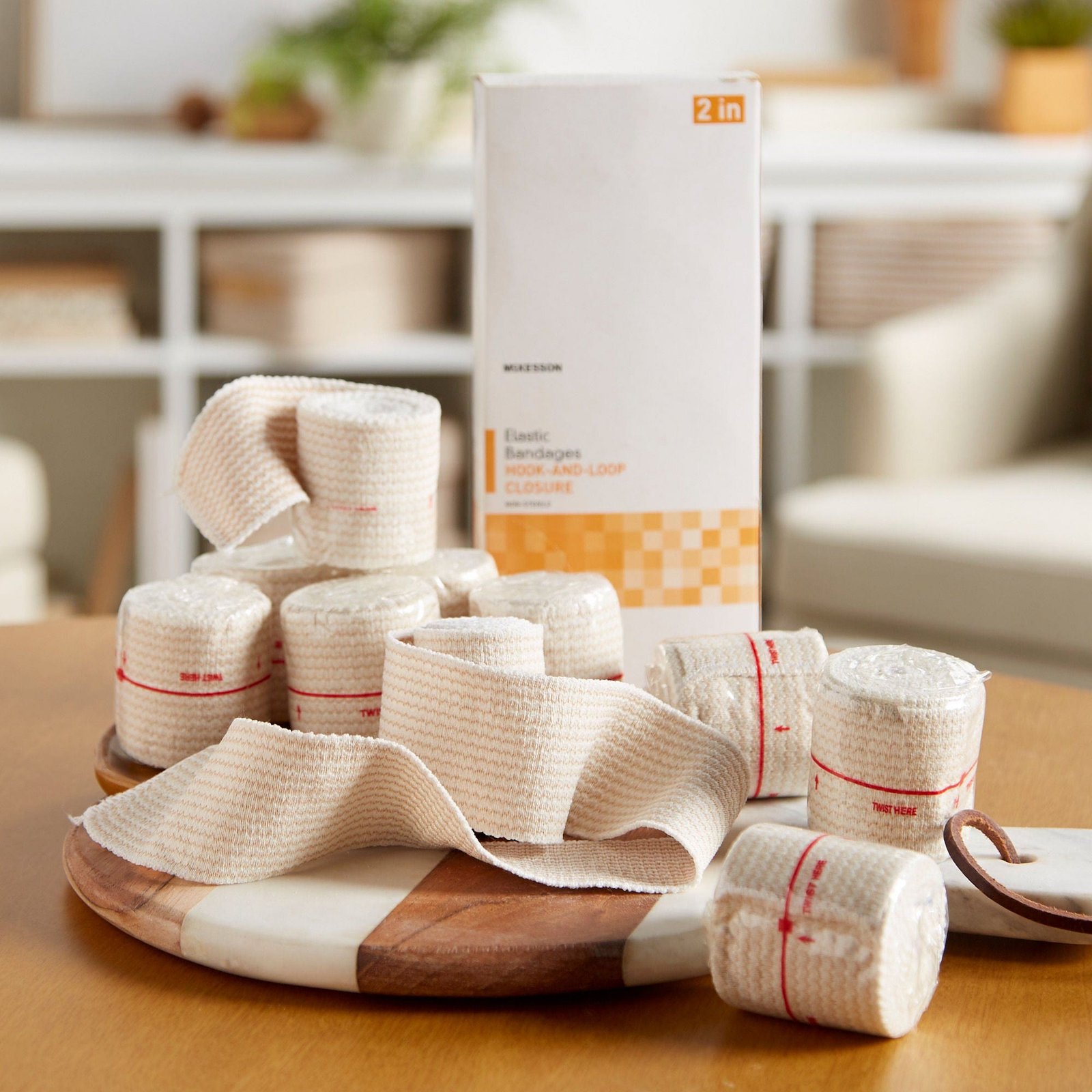 Elastic Bandage McKesson 2 Inch X 5 Yard Standard Compression Hook and Loop Closure Tan NonSterile 454618 - 16-1033-2 454618 – 16-1033-2 - Image 4