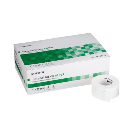 Medical Tape McKesson Paper 1 Inch X 10 Yard White NonSterile 455531 - 16-47310 455531 – 16-47310