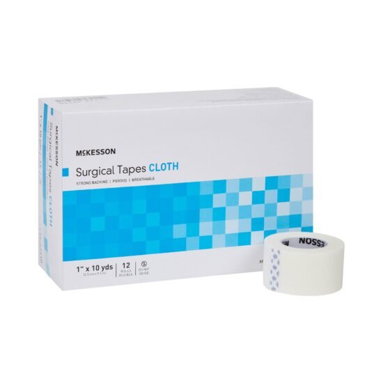 Medical Tape McKesson Silk-Like Cloth 1 Inch X 10 Yard White NonSterile 455534 - 16-47110 455534 – 16-47110