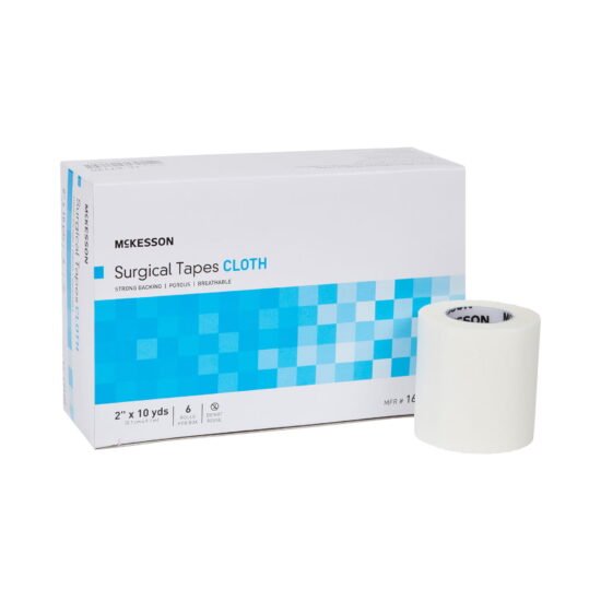 Medical Tape McKesson Silk-Like Cloth 2 Inch X 10 Yard White NonSterile 455535 - 16-47120 455535 – 16-47120
