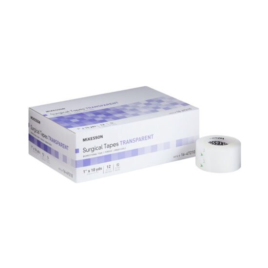 Medical Tape McKesson Plastic 1 Inch X 10 Yard Transparent NonSterile 455537 - 16-47210 455537 – 16-47210