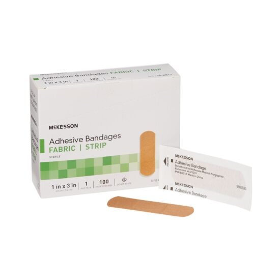 Adhesive Strip McKesson 1 X 3 Inch Fabric Rectangle Tan Sterile 466872 - 16-4811 466872 – 16-4811