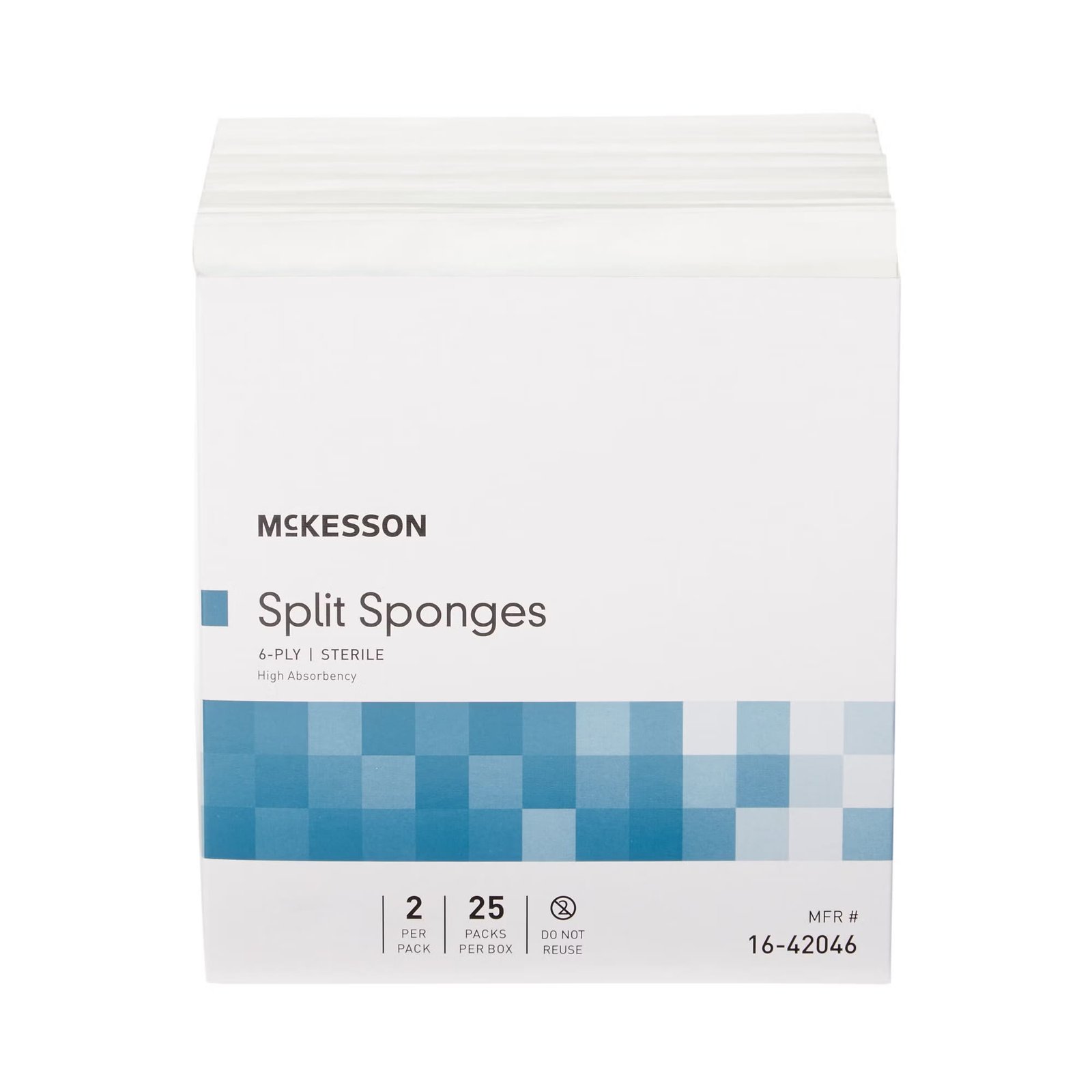 I.V. / Drain Split Dressing Polyester / Rayon 4 X 4 Inches Square Sterile 482415 - 16-42046 482415 – 16-42046 - Image 3