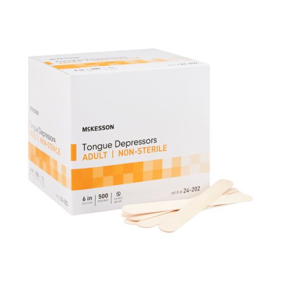 Tongue Depressor McKesson 6 Inches Length Wood 484942 - 24-202 484942 – 24-202