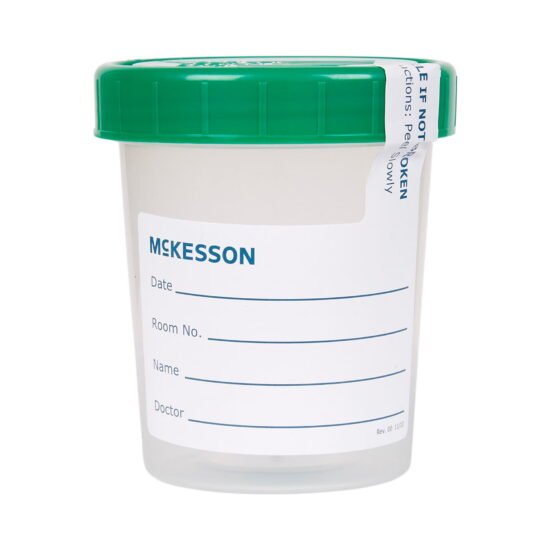 Specimen Container McKesson Polypropylene 120 mL (4 oz.) Screw Cap Sterile 491102 - 16-9526 491102 – 16-9526