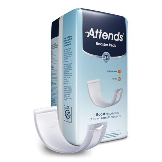 Incontinence Booster Pad Attends® 3-1/2 X 11 Inch Light Absorbency Polymer Core One Size Fits Most Adult Unisex Disposable 496076 - BST0192 496076 – BST0192