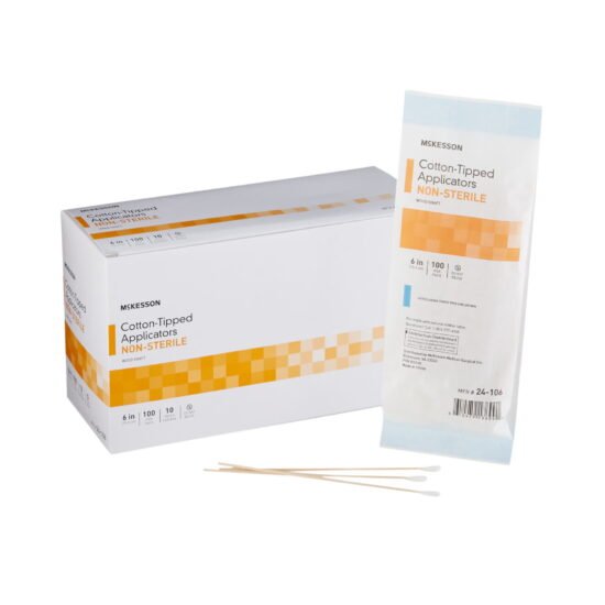 Swabstick McKesson Cotton Tip Wood Shaft 6 Inch NonSterile 100 per Pack 508716 - 24-106 508716 – 24-106