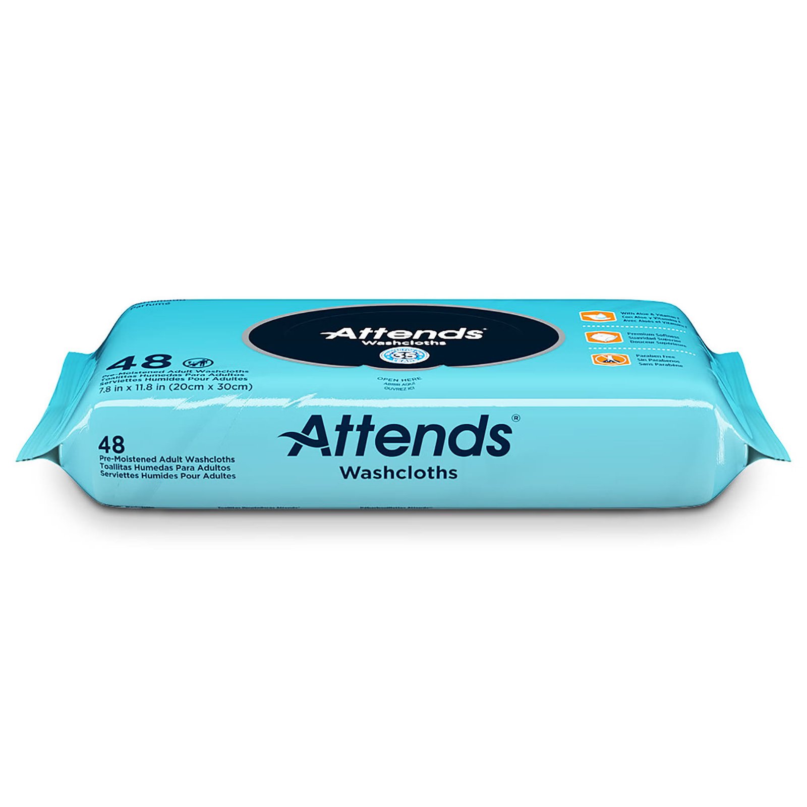 Personal Wipe Attends® Soft Pack Aloe / Vitamin E Scented 48 Count 541996 - WCPP1000 541996 – WCPP1000 - Image 4