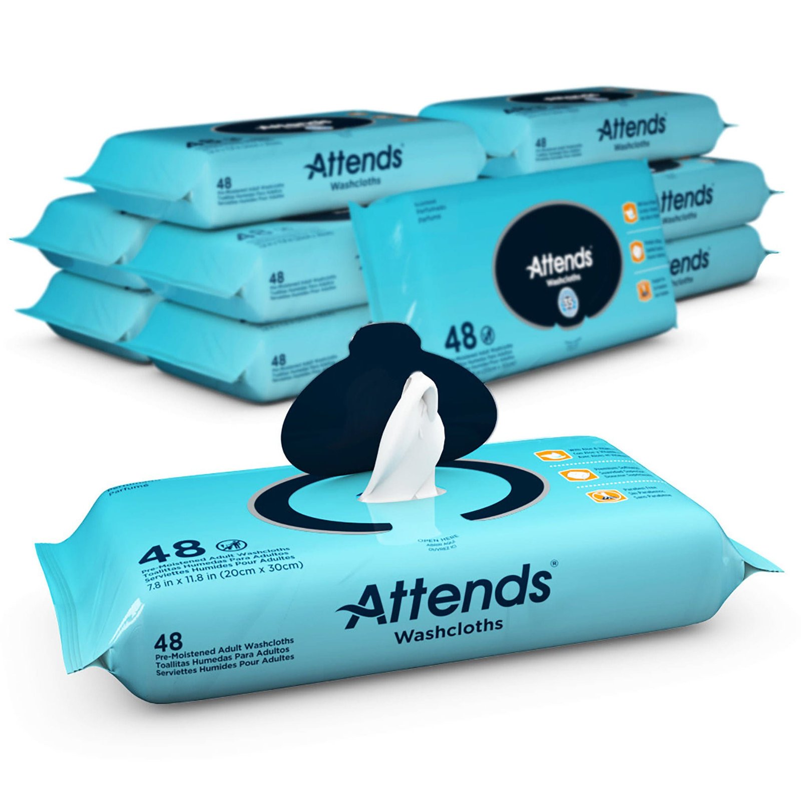 Personal Wipe Attends® Soft Pack Aloe / Vitamin E Scented 48 Count 541996 - WCPP1000 541996 – WCPP1000 - Image 5