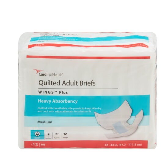 Unisex Adult Incontinence Brief Wings™ Medium Disposable Heavy Absorbency 630819 - 66033 630819 – 66033